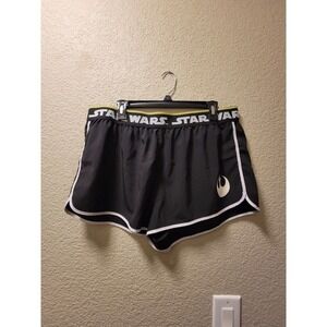 Walt Disney Park Shorts Women’s Sz XXL Black Star Wars Rebel Logo Running New